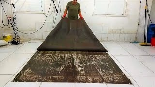 Heavy slime covered big shaggy carpet cleaning satisfying ASMR [upl. by Hctub]