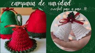 CAMPANAS NAVIDEÑAS TEJIDAS A CROCHET PARA DECORAR💟 [upl. by Ardath]