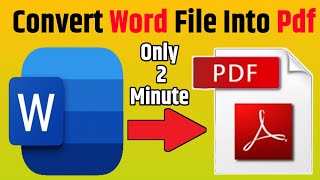 How to Convert Word File In Pdf  Ms Word File Ko Pdf Me Kaise Convert Kare [upl. by Gracie]