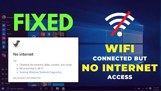 How to fix WIFI Connected but No Internet Access Problems on Windows 10 Laptop SOLVED [upl. by Prentice]