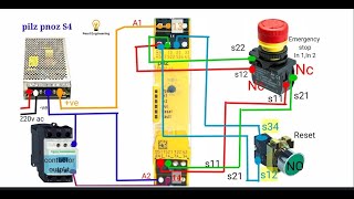 cableado de relé de seguridad pnoz [upl. by Ades]