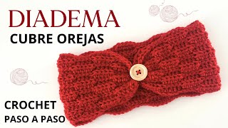 Diadema  Calentador de orejas a crochet fácil [upl. by Opal]