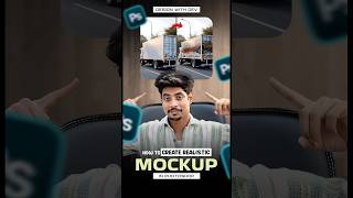 How to Create realistic mockup in Photoshop  photoshoptutorials shorts illustrator [upl. by Conley93]