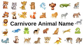 Carnivore Animals name  Carnivore Animals  Carnivore Animals Name For Kids  Quizzy Kido [upl. by Gilbertina]