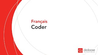 Coder  French Video Collection  Dedoose for Qualitative and Mixed Methods Data Analysis [upl. by Einon]