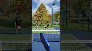 Placement sets up forehandroll to and easy overhead pickleballpickleballpovpovpickleballvolair [upl. by Raines]