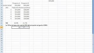 Explicacion de la TIR en EXCEL PARTE 1 [upl. by Aniram446]