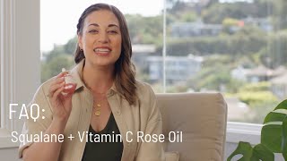 How to Use Squalane  Vitamin C Rose Oil  Skincare  Face Oil [upl. by Ybrad]