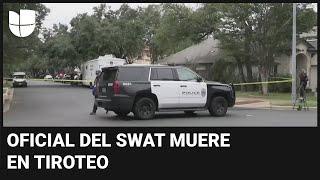 Balacera en Texas deja cuatro muertos un oficial del SWAT perdió la vida y otro resultó herido [upl. by Alfonzo217]