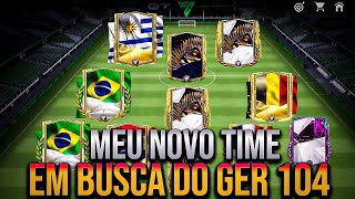 NOVO TIME 🔥 MONTEI UM TIME NOVO EM BUSCA DO GER 104 NO FC MOBILE 24 [upl. by Hodess]