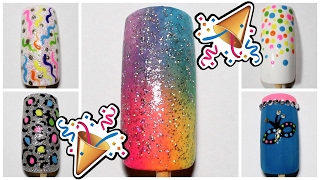 5 DICAS DE UNHAS DECORADAS RÁPIDAS E FÁCEIS PARA O CARNAVAL  Unhas da Lalá [upl. by Htebharas]