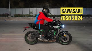 City ride on my 2024 Kawasaki Z 650 my first video Hyderabad India [upl. by Fredel826]