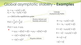 NCS  17b  Examples of Global Asymptotic Stability [upl. by Hunter]