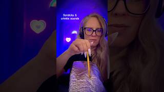 Scratchy amp crinkle ASMR sounds asmrtriggers asmr tingles [upl. by Grane]