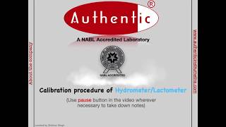 Calibration and use of Hydrometer or Lactometer [upl. by Llerref]