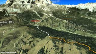 2015 3D Sellaronda MTB TOUR  senso antiorarioGegenuhrzeigersinncounterclockwise [upl. by Roter]