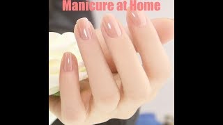 Salon style manicure at home  How to do manicure at home in hindi [upl. by Ynetruoc]