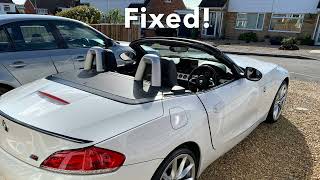 BMW Z4 E89 Roof Fault Code Fix  A696 [upl. by Ahsinnek]