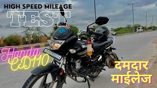 Honda CD110 Bs6 High speed Mileage Test [upl. by Egroej463]