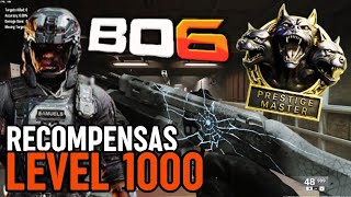 TODAS as RECOMPENSAS ao CHEGAR no LEVEL 1000 do BLACK OPS 6 😐 [upl. by Yecnuahc401]