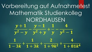 Aufnahmetest Mathematik Studienkolleg Nordhausen [upl. by Rebliw]