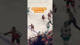 Michkov to Konecny goal vs Sharks 111124 [upl. by Nowell]