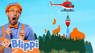 Firefighting Helicopter Song  BLIPPI  Educational Songs For Kids [upl. by Kroy]