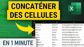 Concaténer deux cellules sur Excel [upl. by Prevot]