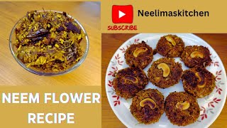 Neem flower recipe in two ways  Neem flower vada  Brinjal Neem Recipe Healthy recipe [upl. by Htezzil]