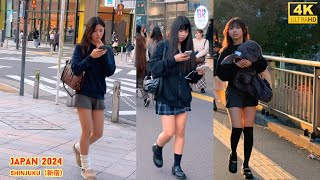 4k hdr japan travel 2024  Walk in Shinjuku（新宿）Tokyo Japan  Relaxing Natural City ambience [upl. by Arreic]