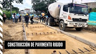 Proceso Constructivo de un Pavimento Rígido⛏🚧  Como se Realiza  Construcción en Zonas Urbanas [upl. by Sarette]