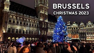 🇧🇪 Brussels Belgium  Christmas 2023  Winter Wonders 4K [upl. by Knowland]