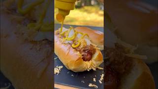 Chili Dog Recipe HotDog Chili ChiliDog HotDogs GameDay FallRecipes Grilling RecipeShorts [upl. by Jodoin543]