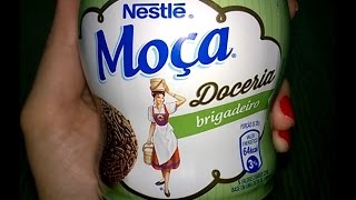 BRIGADEIRO PRONTO DE LATA NESTLE MOÇA É bom Provei [upl. by Acirrej]