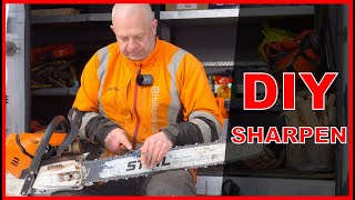 How To Sharpen Chainsaw Chain  Every Chainsaw Owner Should Know This [upl. by Doley]