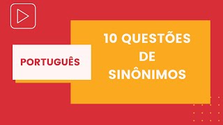 Sinônimos  Questões de Concursos  Português [upl. by Lincoln]