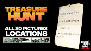 GTA Online Treasure Hunt  All 20 Picture Locations [upl. by Etteb]