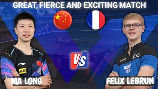 Fierce🔴Match‼️Felix Lebrun vs Ma long WTT Champions Frankfurt [upl. by Ajar]