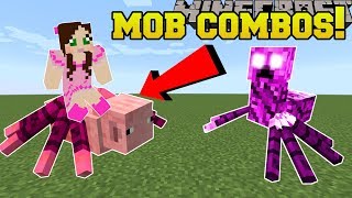 Minecraft MOB COMBOS NEW COMBINED MOBS Mod Showcase [upl. by Noreen]