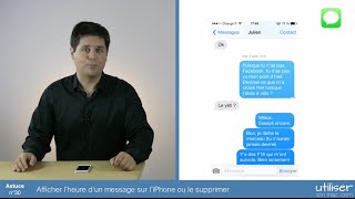 Astuce 30  Afficher l’heure d’un message sur l’iPhone ou le supprimer [upl. by Ynomrah]