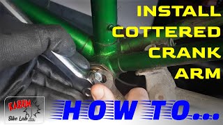 How To Install Cottered Crank On Vintage Bike  Easy amp Fun [upl. by Keenan]