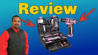 238 Piece Pink Tool Kit Box With 12V Cordless Drill Set [upl. by Arron]