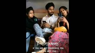 Possessive girlfriend Whatsapp Status Boy and girl possessiveness ❣️ shorts lover bestie magic [upl. by Levenson832]