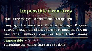 Learn English through stories  Impossible Creatures [upl. by Assanav]