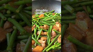 Adobong Baboy with Sitaw adobongbaboy adobongsitawrecipe adobongsitaw food foodlover fyp [upl. by Armalla]