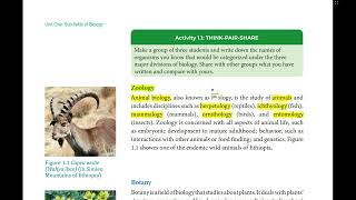 10ኛ ክፍል ባዮሎጂ New Grade 10 Biology Unit 1 Part 1 [upl. by Riegel504]