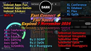 Update Config Darktunnel Terbaru 1 November All Operator [upl. by Drofyar475]