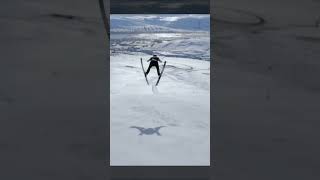 World’s Longest Ski Jump Cred to Redbull shorts snow snowboarding redbull [upl. by Vaasta254]