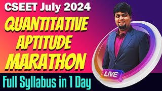 FREE CSEET Quantitative Aptitude Marathon Revision for July 2024  Maths  Full Syllabus in 1 Day [upl. by Farmer362]