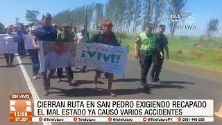 Cierran ruta exigiendo recapado en San Pedro [upl. by Eem]